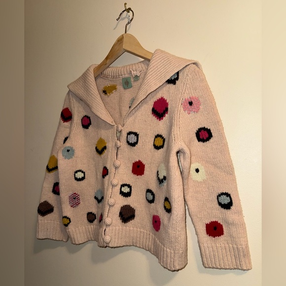 Anthropologie / Monogram HWR Chocolate Box Cardigan Sweater Wool Blend - Large - Picture 3 of 7